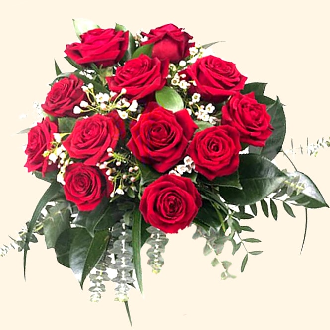 Mazzo di 12 rose rosse