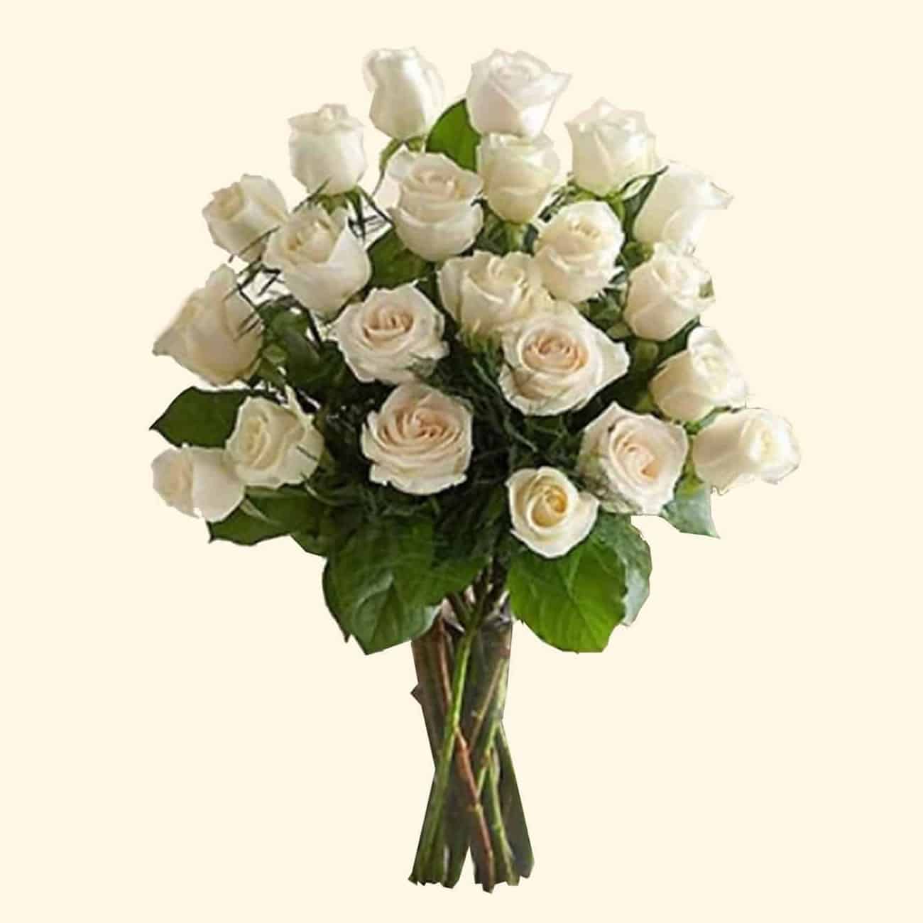 Bouquet di 20 rose bianche Consegniamo in giornata a domicilio a Roma