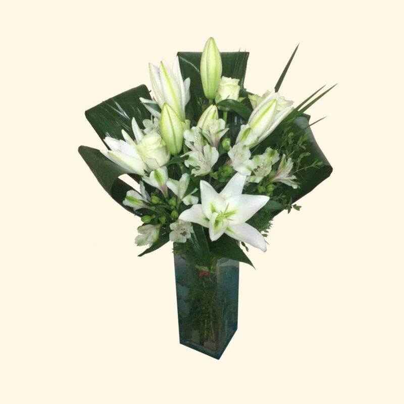 Bouquet lilium rose astromelia