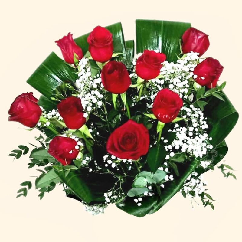 Bouquet 11 Red Rose Flower delivery Rome