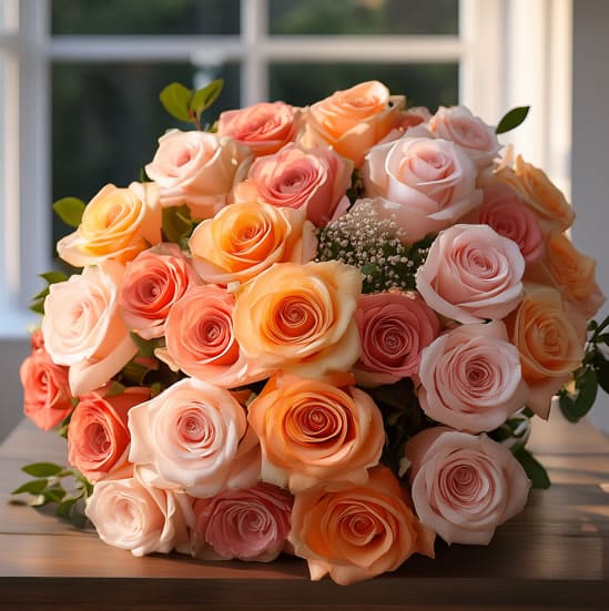 Mazzo di 20 Rose colorate consegniamo a domicilio a Roma