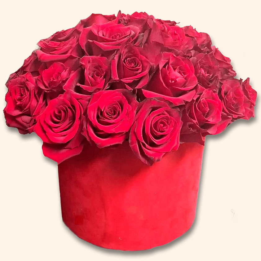 Flower Box Luxury con 30 Rose fresche consegna a domicilio